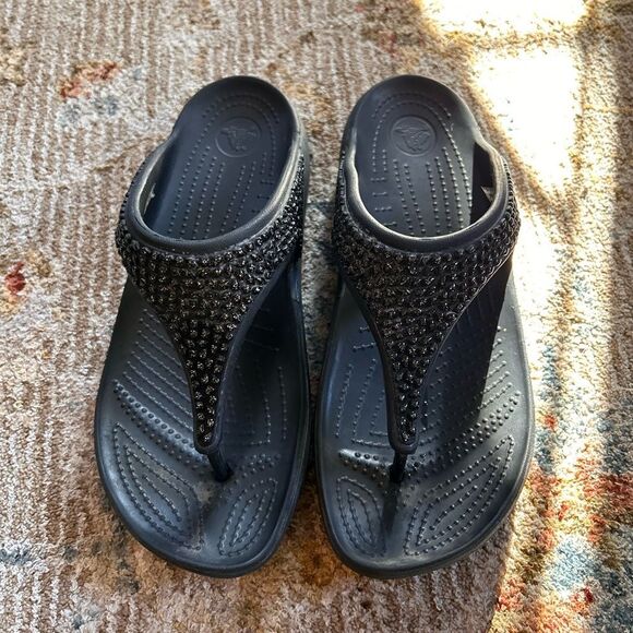 CROCS Embellished Sandals - Picture 1 of 7